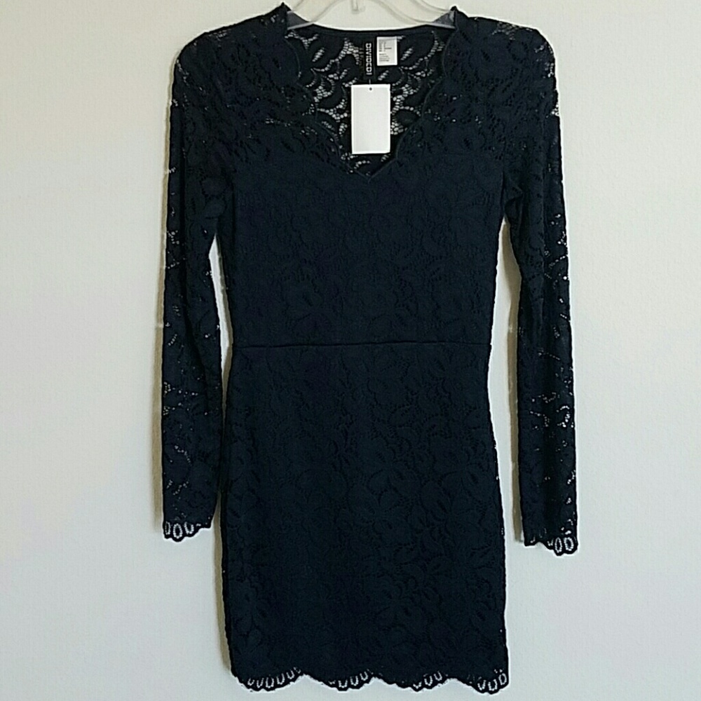 H&M Blue crochet dress size 6
